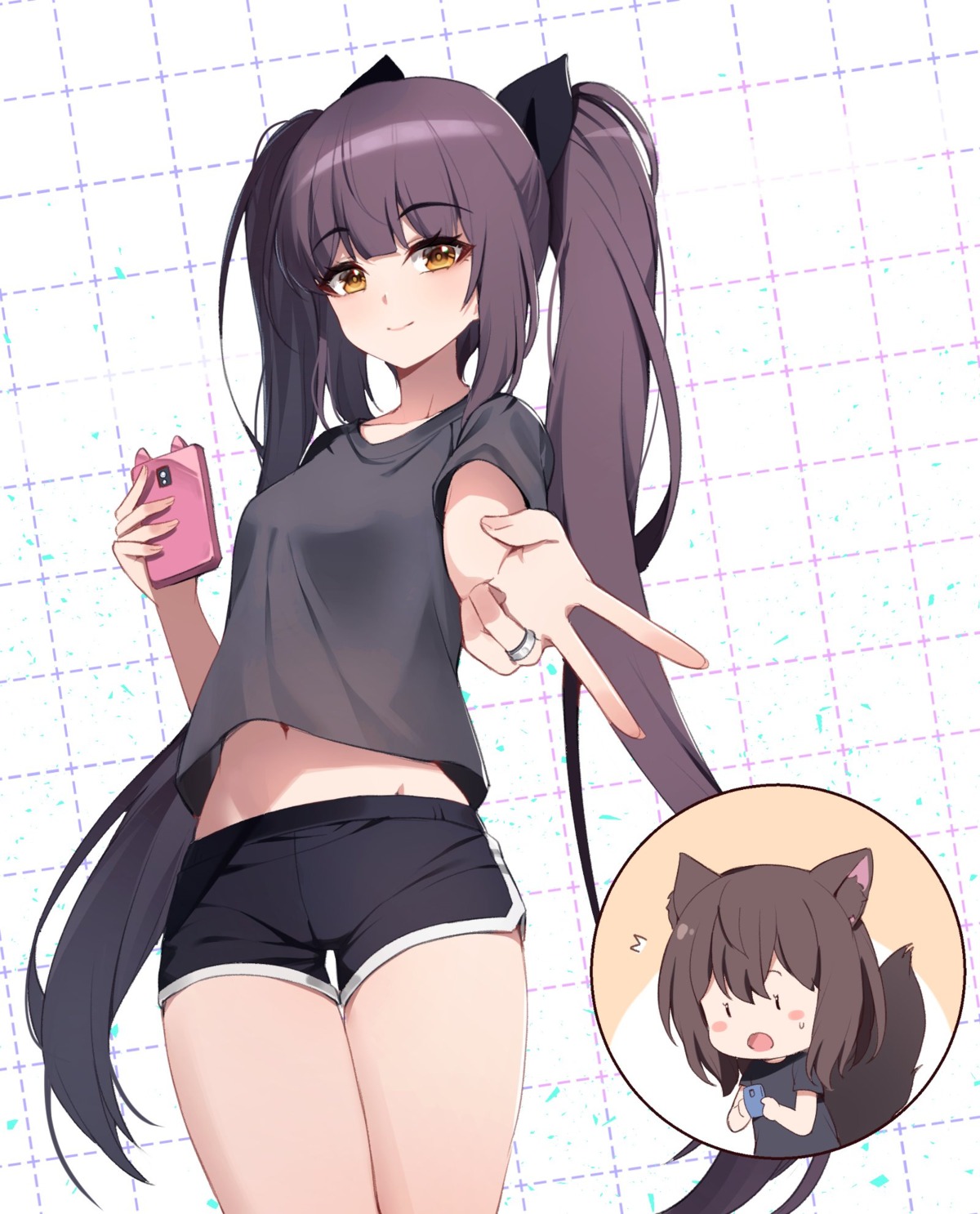 animal_ears, chibi, tail, ugwa