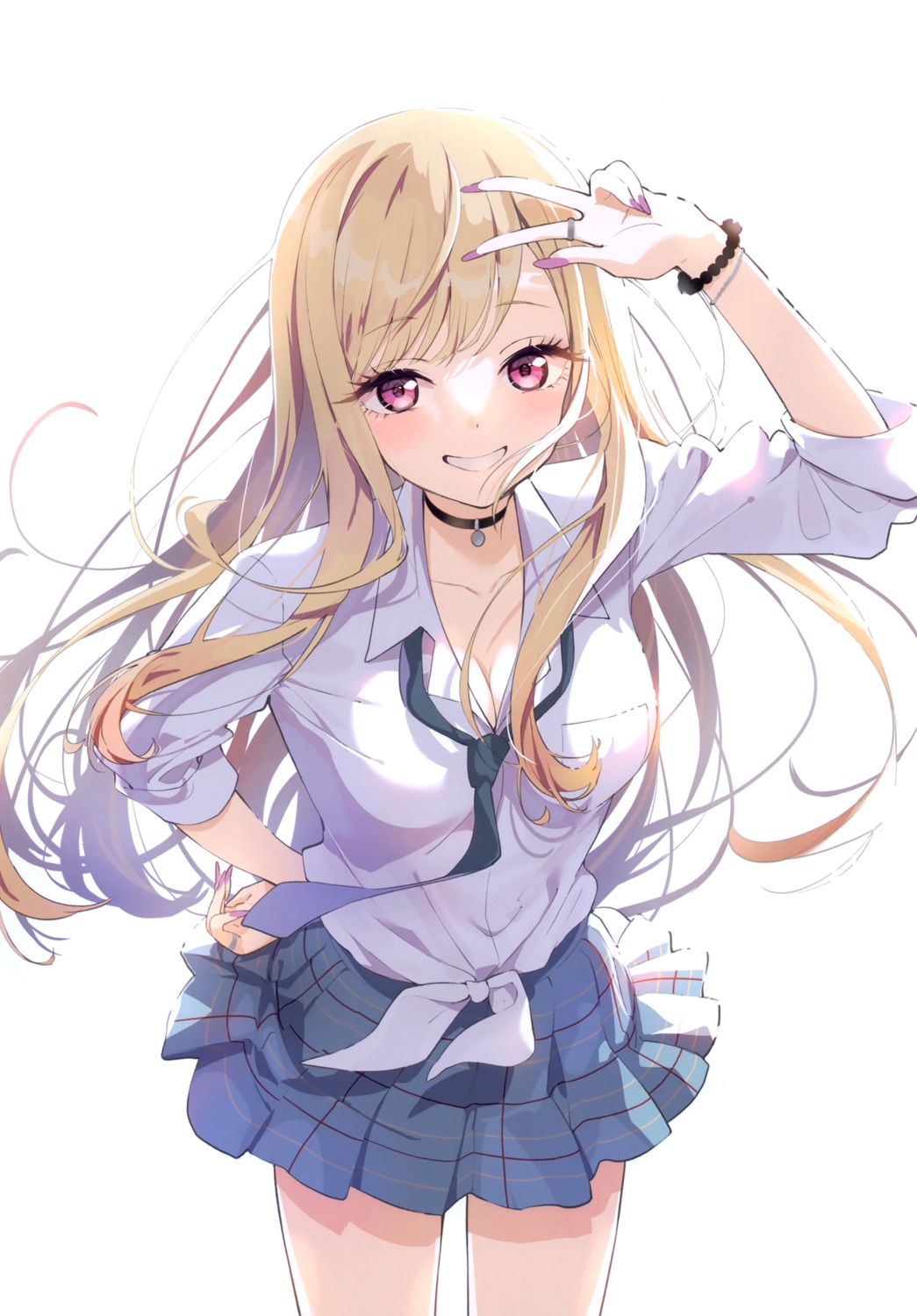 cleavage, kitagawa_marin, neki_(wakiko), seifuku, sono_bisque_doll_wa_koi_wo_suru, waki_(pixiv2609622)