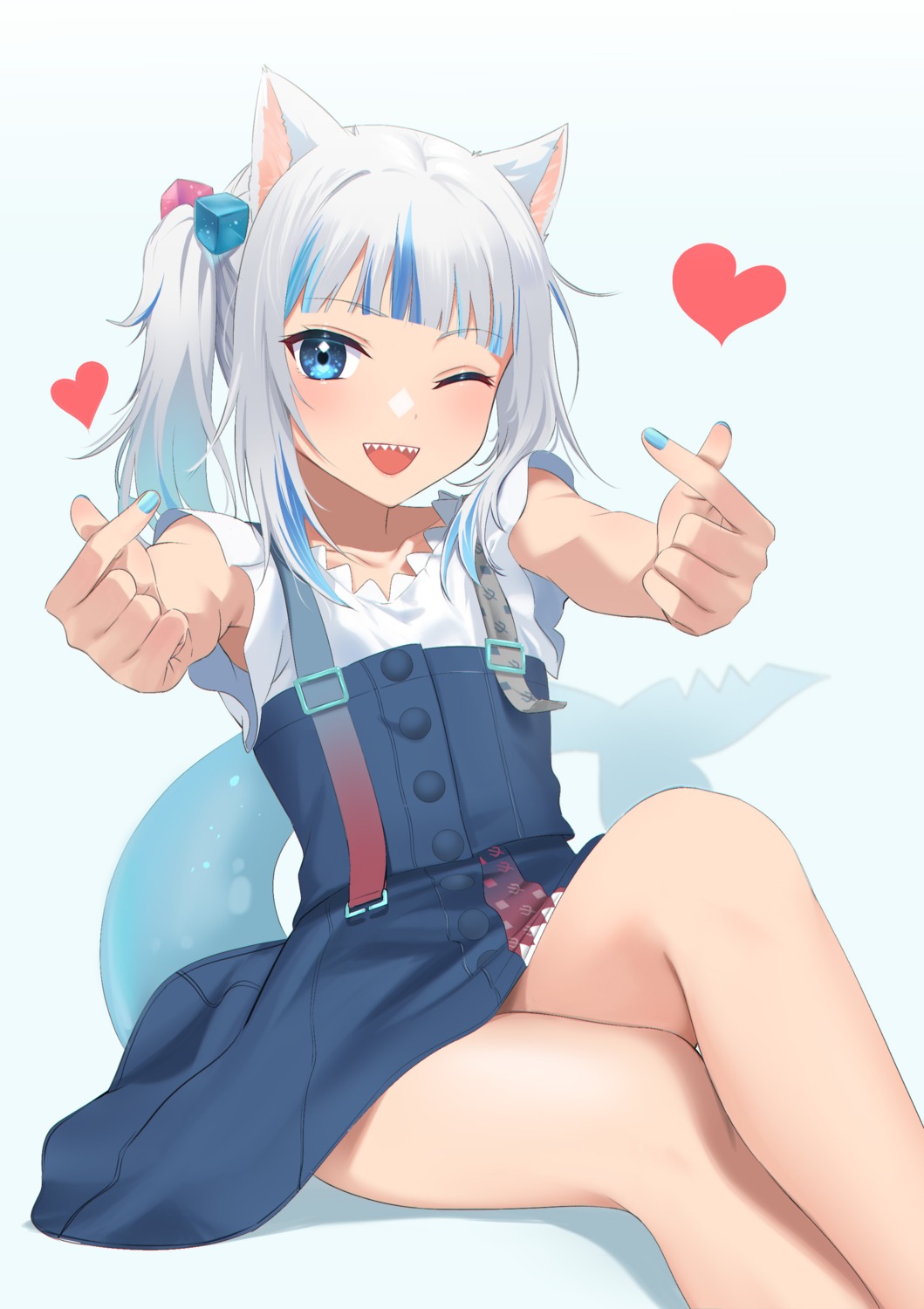 animal_ears, gawr_gura, gou_d, hololive, hololive_english, nekomimi, tail