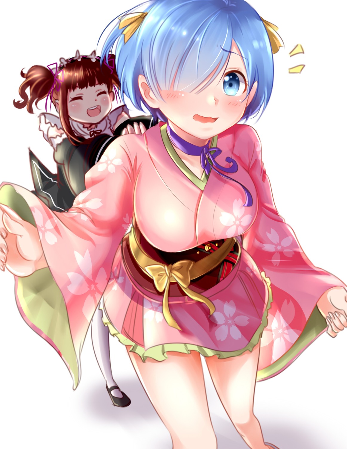 cosplay, gou_d, kimono, koutetsujou_no_kabaneri, maid, mumei, re:zero_kara_hajimeru_isekai_seikatsu, rem_(re_zero)