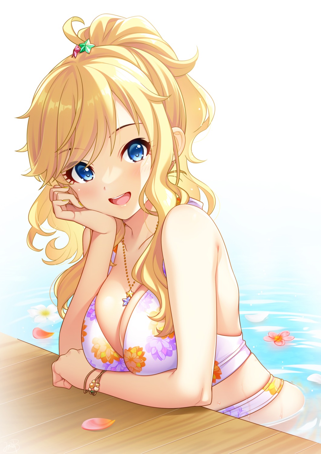 bikini, mikapoe, ootsuki_yui, swimsuits, the_idolm@ster, the_idolm@ster_cinderella_girls, wet