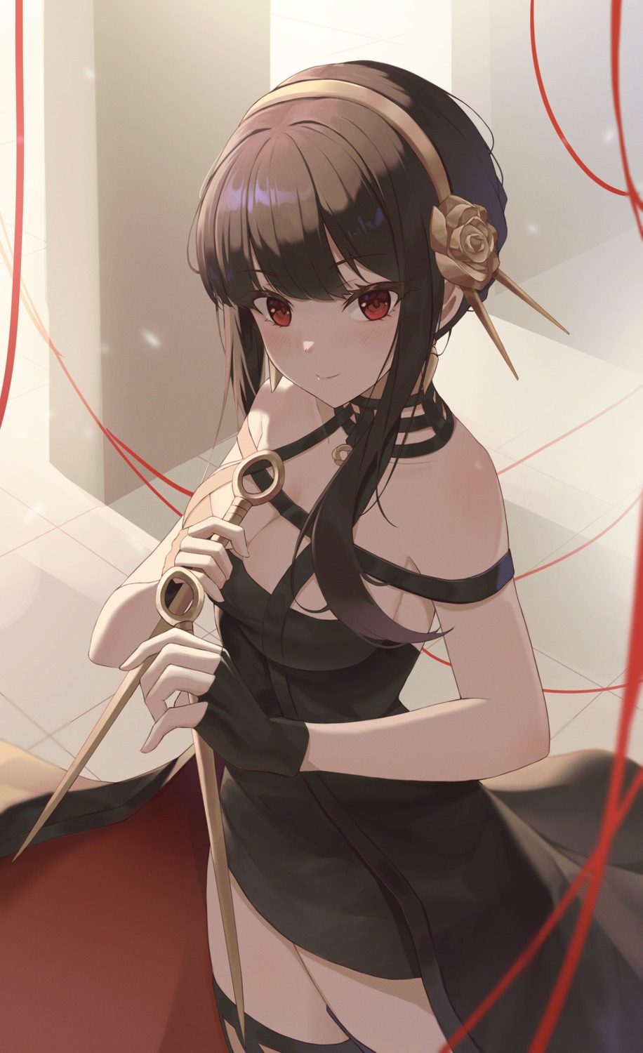 dress, okey, spy_x_family, weapon, yor_briar