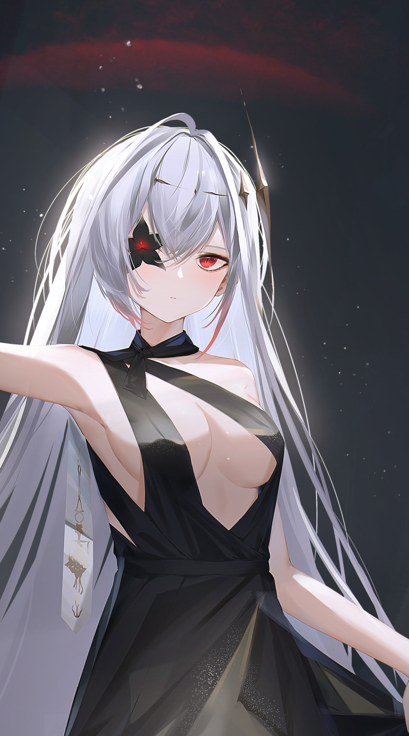 azur_lane, dress, emden_(azur_lane), eyepatch, ka11_ca, no_bra