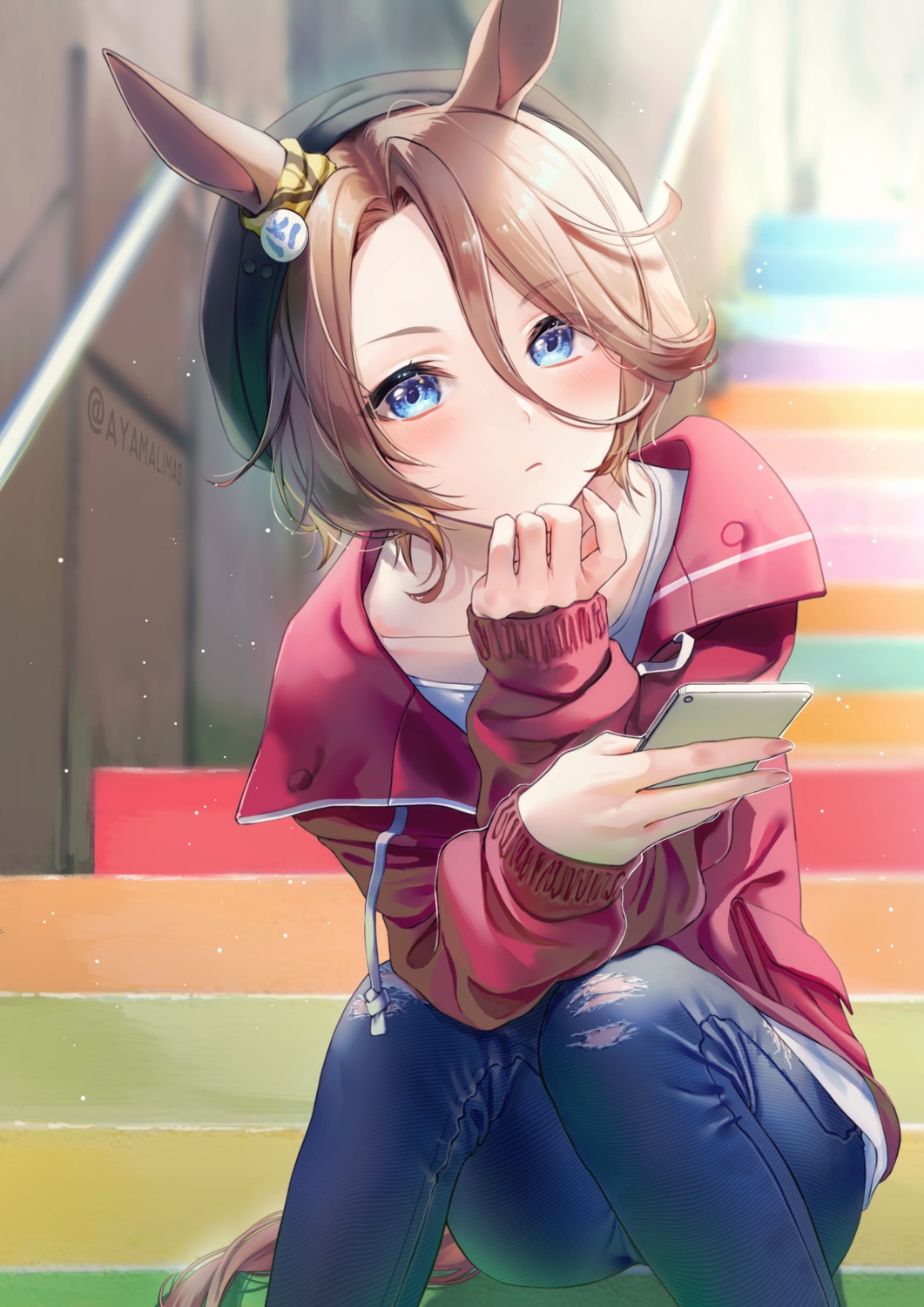animal_ears, mikazuki_mika, narita_taishin_(umamusume), tail, torn_clothes, uma_musume_pretty_derby