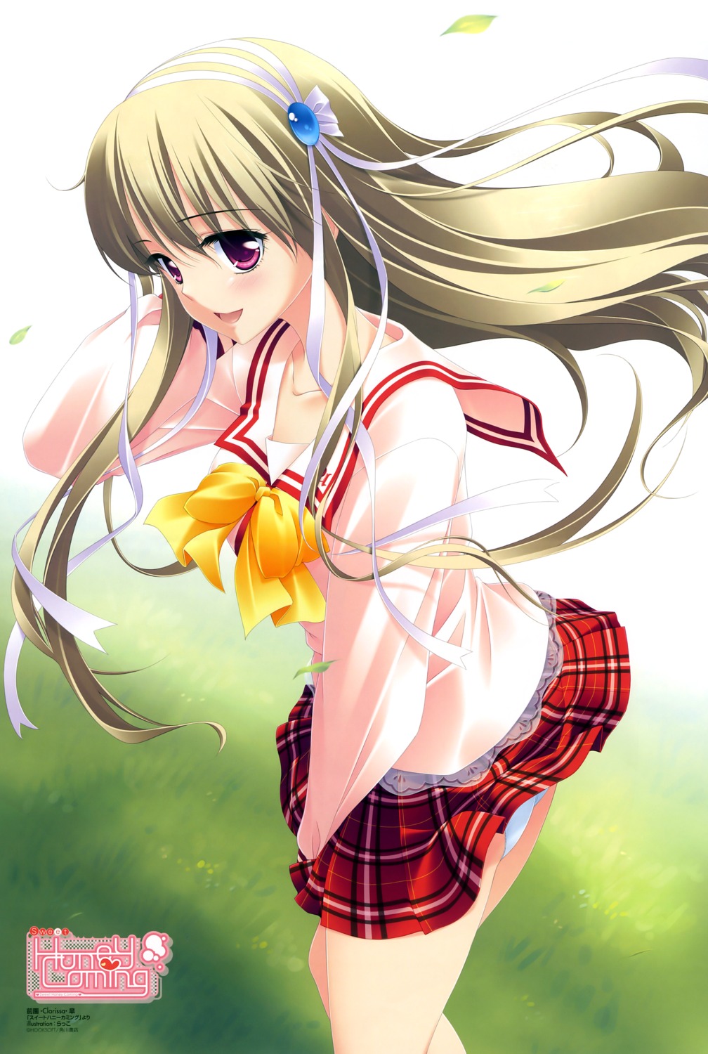 clarissa_satsuki_maezono, fixed, honey_coming, pantsu, rakko_(maka-rakko), seifuku