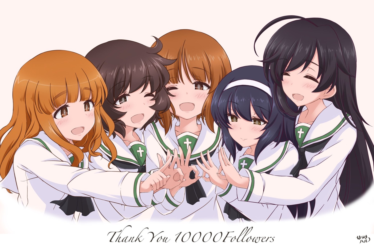 akiyama_yukari, girls_und_panzer, hazuki_haru, isuzu_hana, nishizumi_miho, reizei_mako, seifuku, takebe_saori
