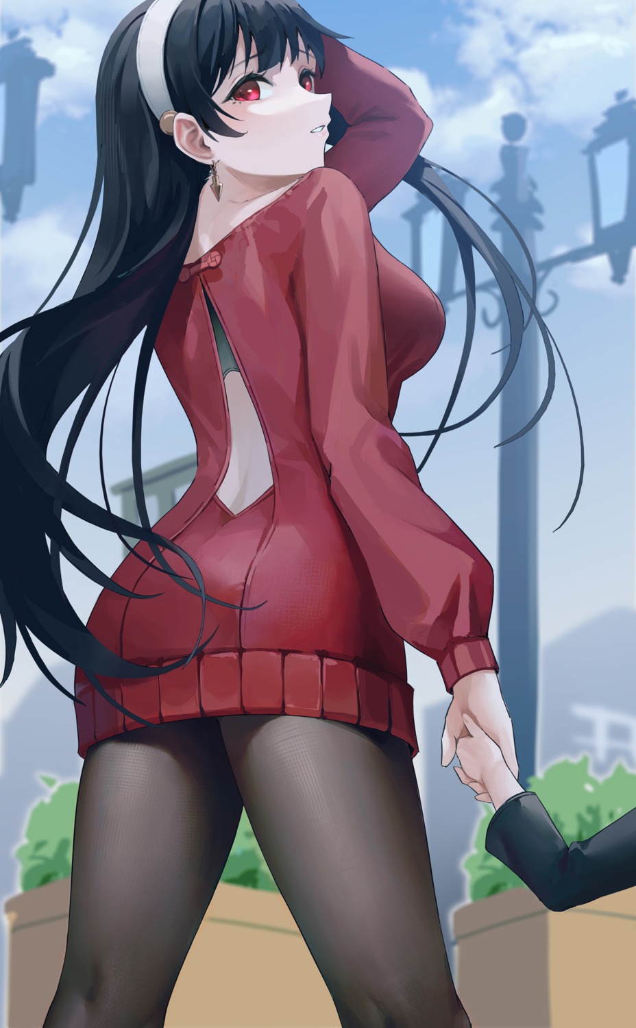 dress, natsugou_shinogi, pantyhose, spy_x_family, sweater, yor_briar