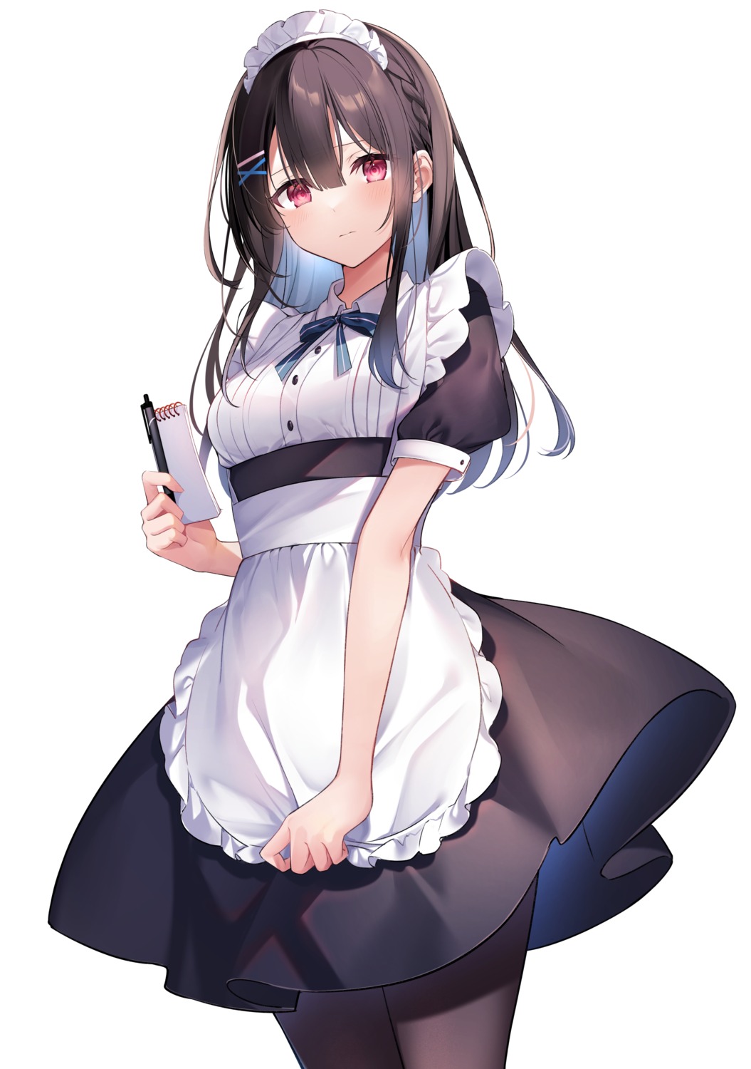 kisaragi_yuri, maid, pantyhose, skirt_lift, tachibana_sara_(kisaragi_yuri)