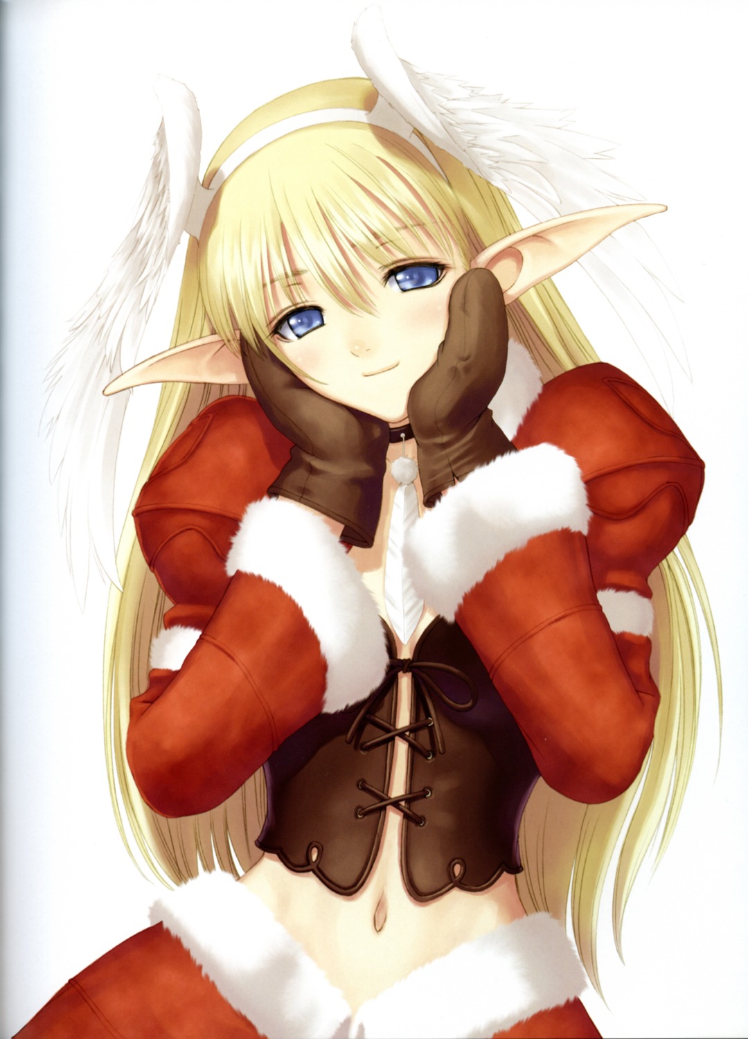binding_discoloration, christmas, elf, elwing, pointy_ears, shining_tears, shining_world, tony_taka