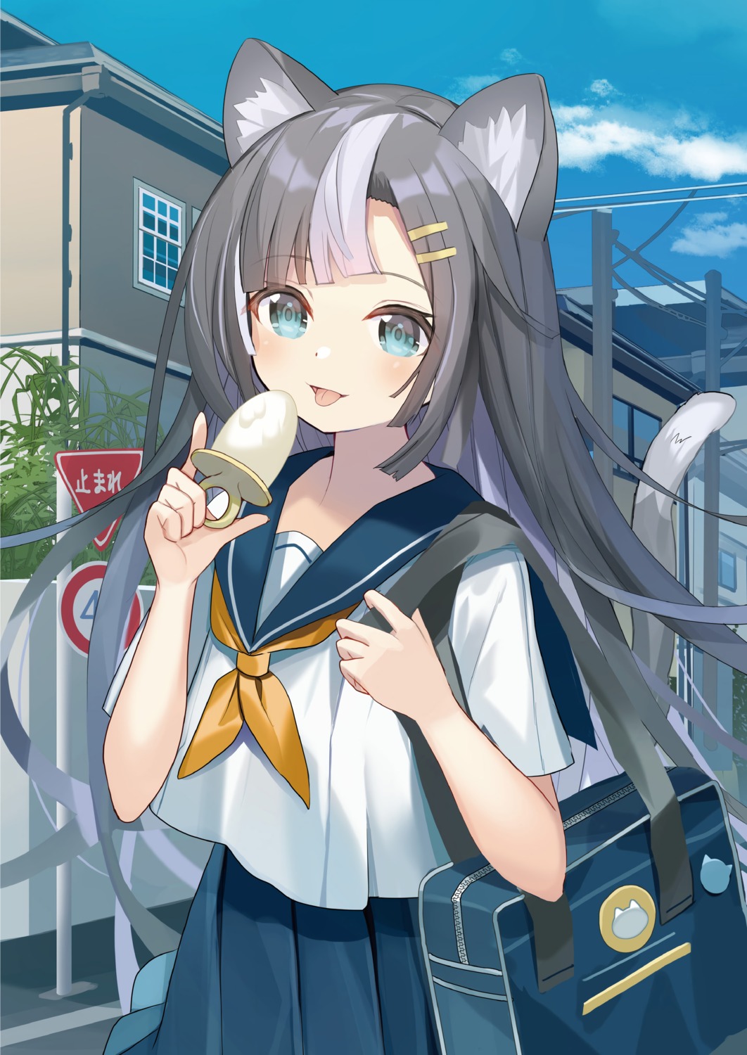 animal_ears, melonbooks, nekomimi, rk_(rktorinegi), seifuku, tail