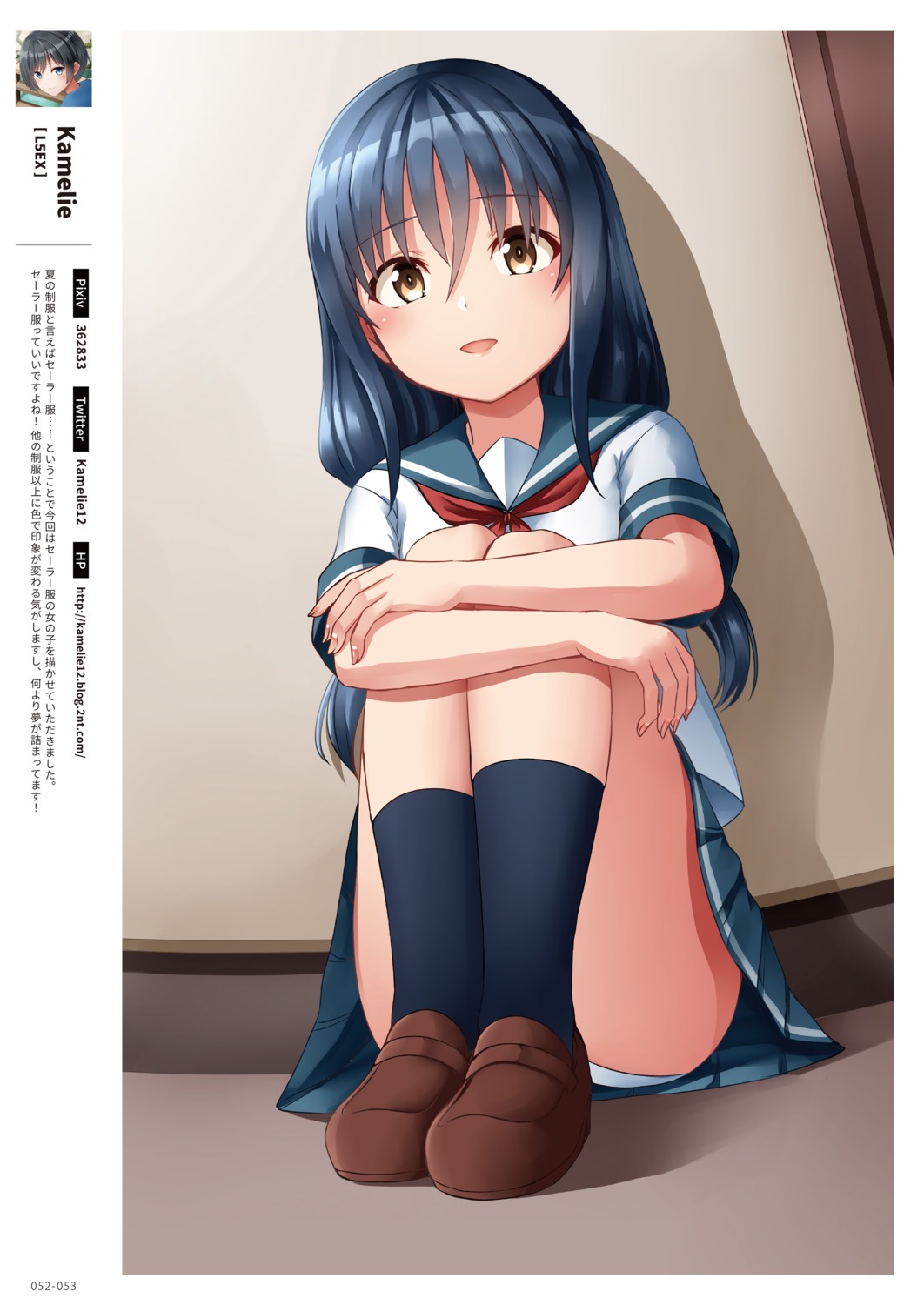 kamelie, melonbooks, pantsu, seifuku, skirt_lift