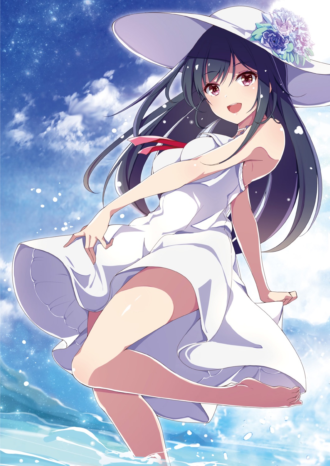 dress, melonbooks, mutou_kurihito, summer_dress, wet
