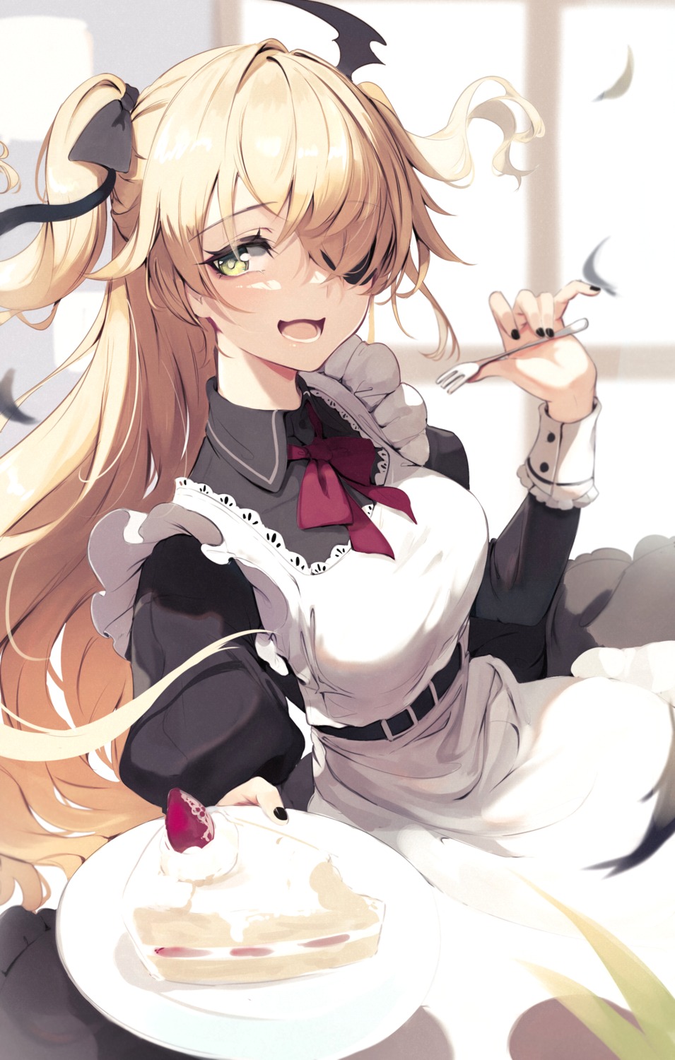 eyepatch, fischl, genshin_impact, lumo_1121, maid