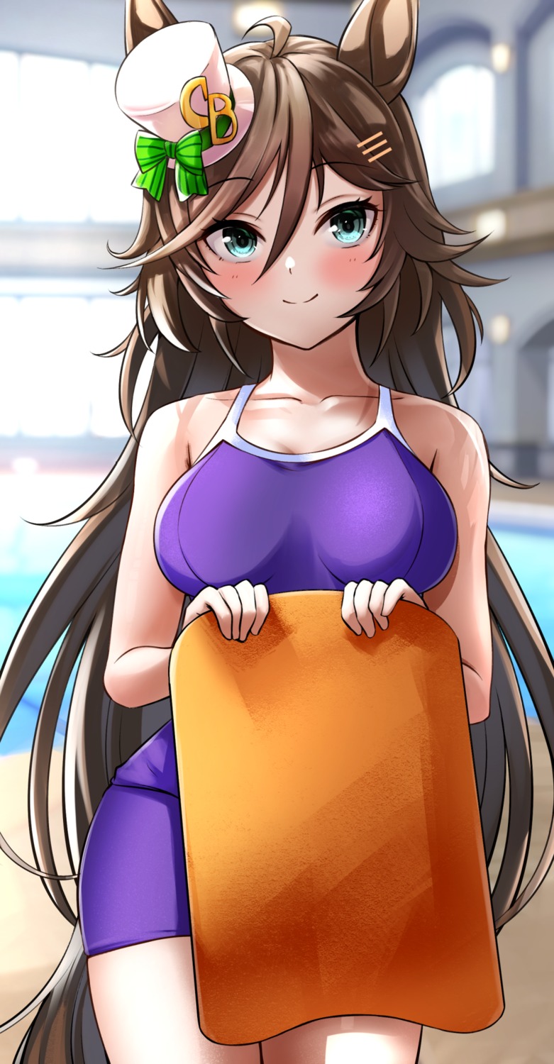 animal_ears, herohero_illust, mr._c.b._(umamusume), school_swimsuit, swimsuits, tail, uma_musume_pretty_derby