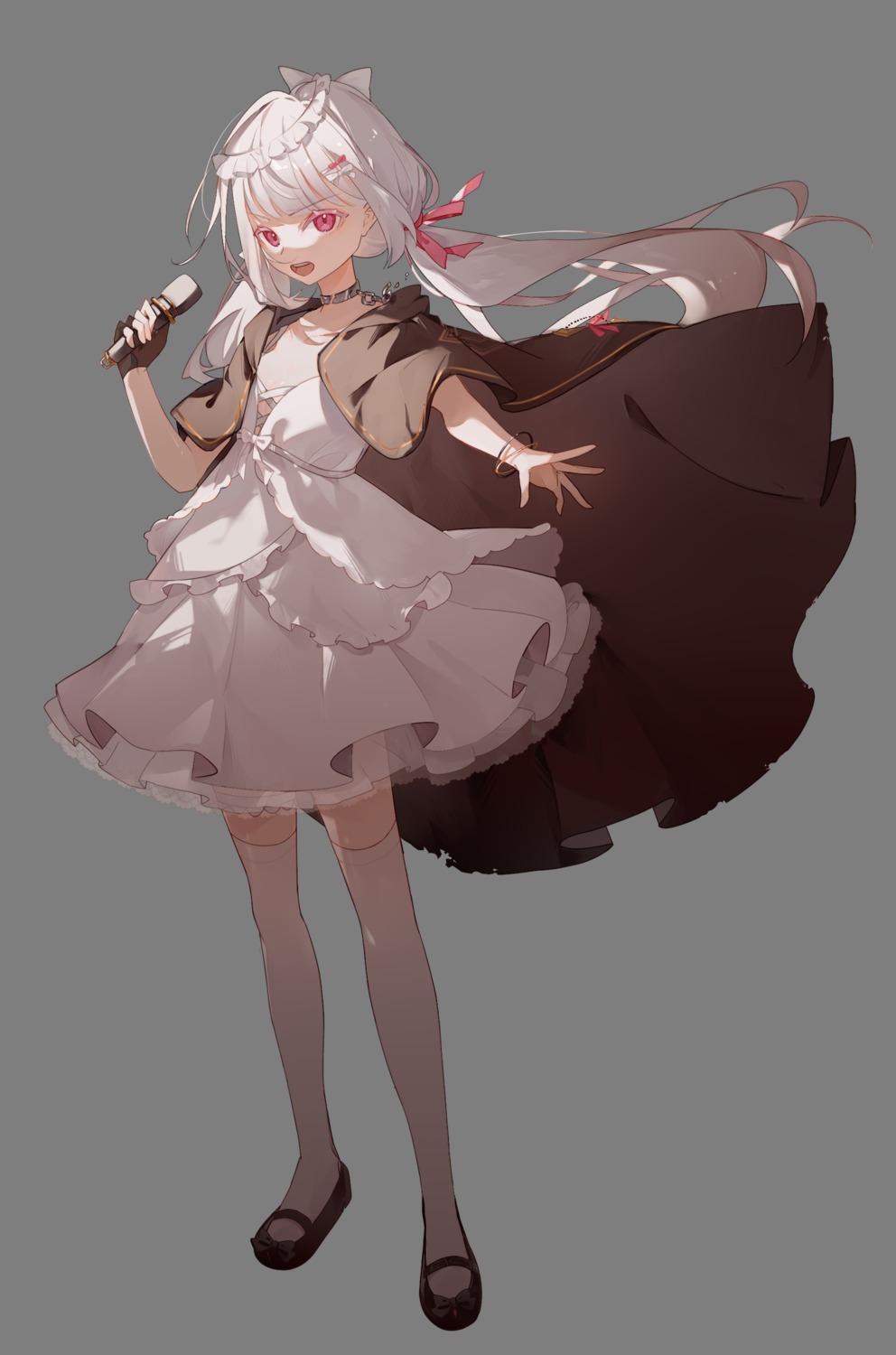amari_(artist), dress, no_bra, see_through, skirt_lift, thighhighs, transparent_png