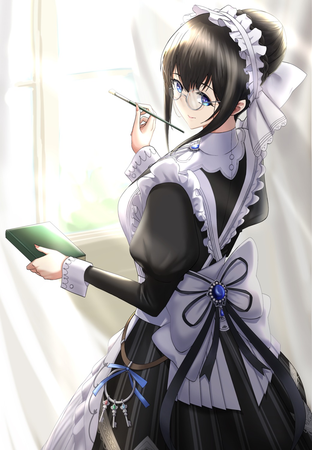 arisugawa_ya, maid, megane, sagisawa_fumika, the_idolm@ster, the_idolm@ster_cinderella_girls