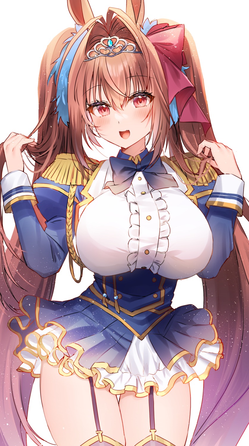 animal_ears, daiwa_scarlet_(umamusume), manya_drhr, stockings, thighhighs, uma_musume_pretty_derby, uniform