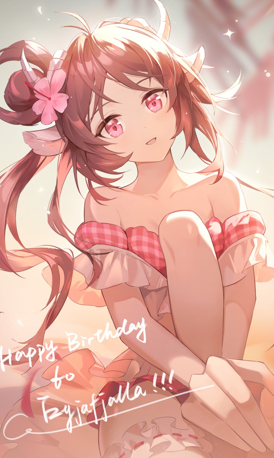animal_ears, arknights, bikini, eyjafjalla_(arknights), garter, horns, swimsuits, uza