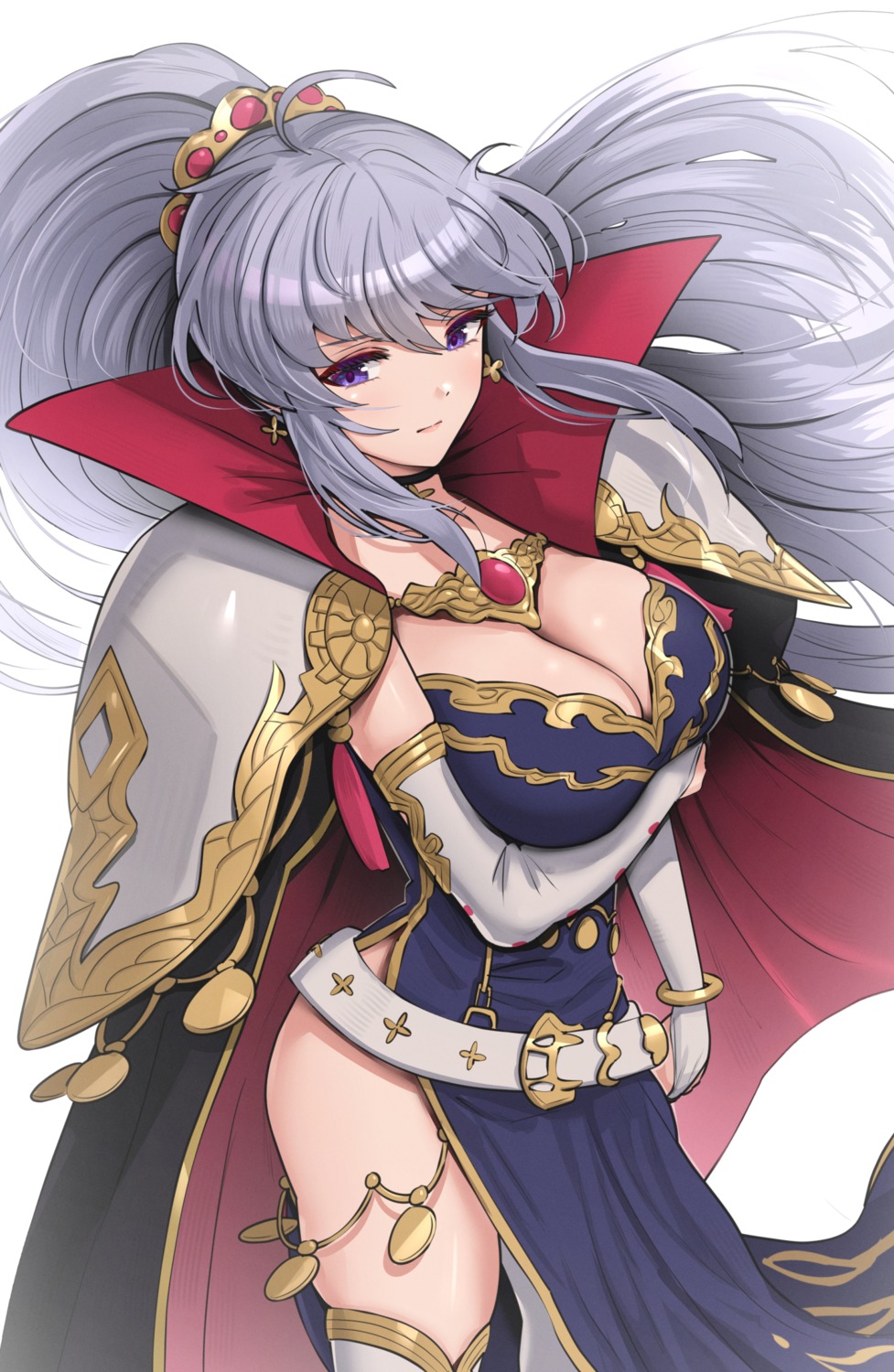 armor, dress, fire_emblem, fire_emblem:_genealogy_of_the_holy_war, fire_emblem:_seisen_no_keifu, gonzarez, ishtar_(fire_emblem), thighhighs