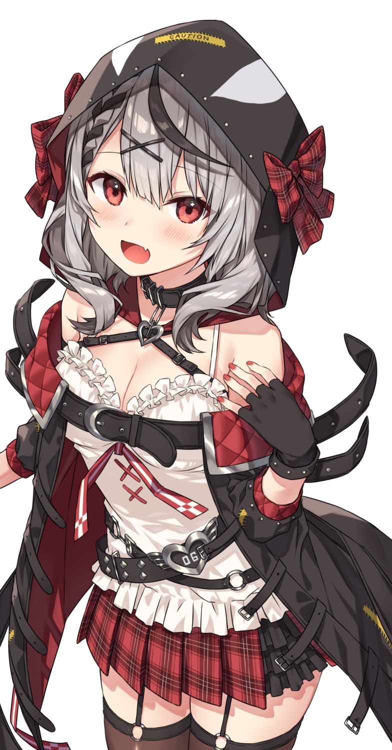 cleavage, hololive, otou_mamayo, sakamata_chloe, stockings, thighhighs