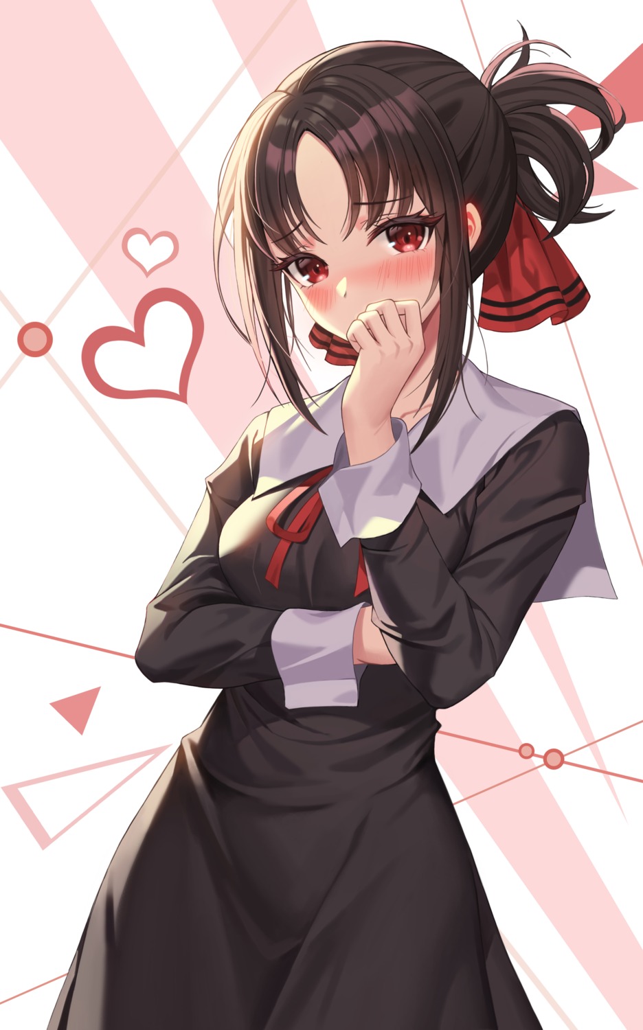 kaguya-sama_wa_kokurasetai_~tensai-tachi_no_renai_zunousen~, nolan, seifuku, shinomiya_kaguya
