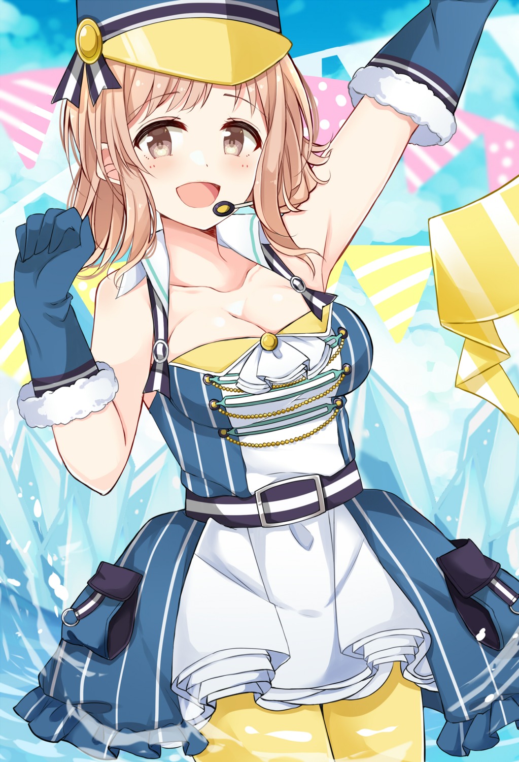 amidada, pantyhose, sakuragi_mano, the_idolm@ster, the_idolm@ster_shiny_colors, uniform