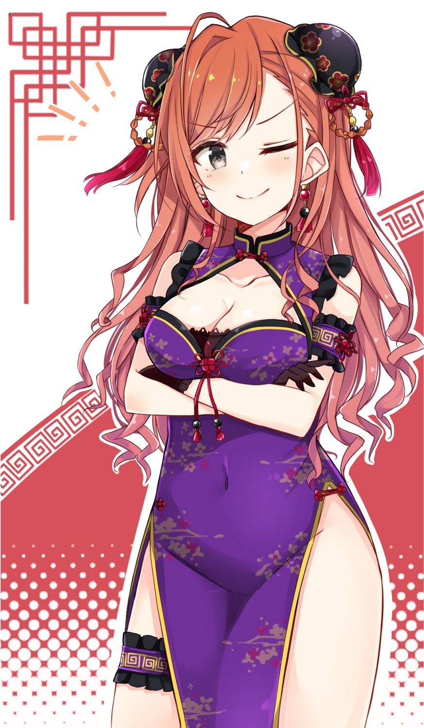 amidada, arisugawa_natsuha, chinadress, garter, nopan, the_idolm@ster, the_idolm@ster_shiny_colors