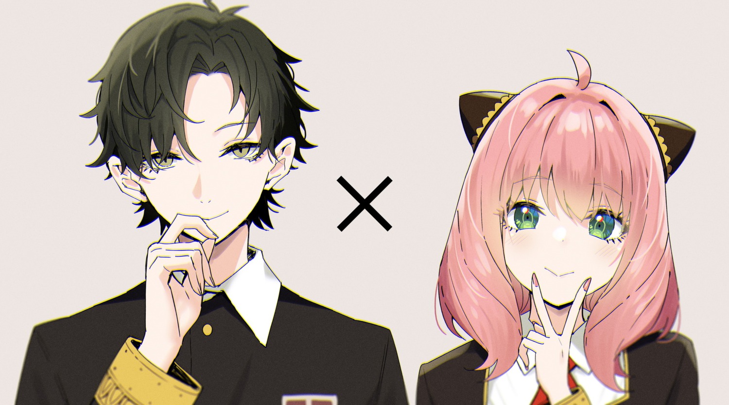 anya_forger, damian_desmond, seifuku, sky-freedom, spy_x_family