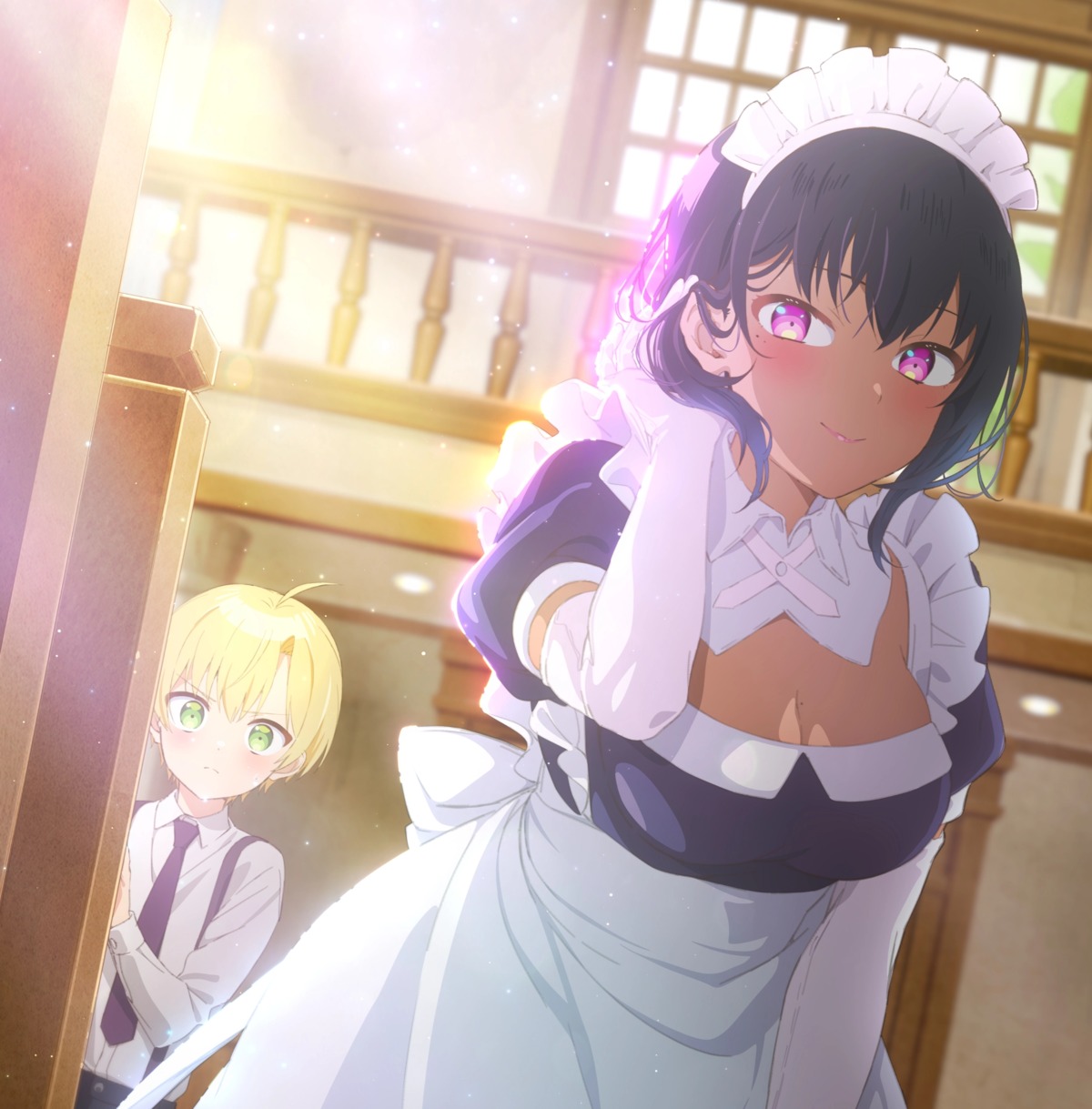 lilith_(saikin_yatotta_maid_ga_ayashii), maid, no_bra, saikin_yatotta_maid_ga_ayashii, seifuku, tagme, yuuri_(saikin_yatotta_maid_ga_ayashii)