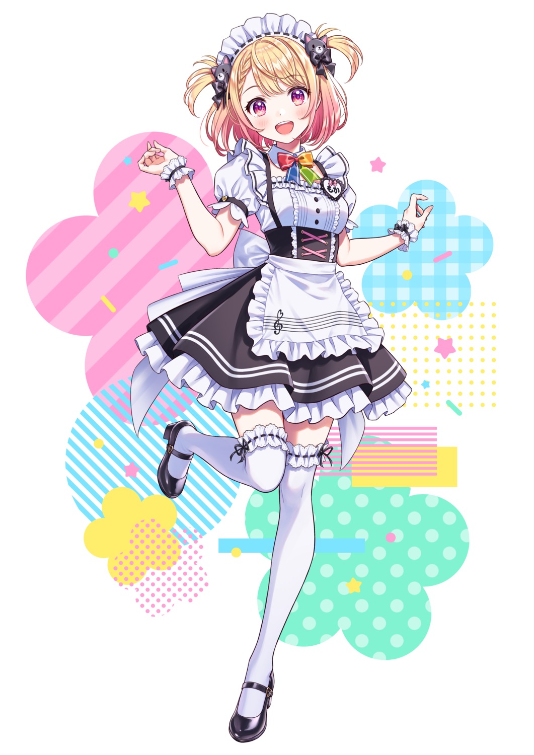 garter, heels, maid, morikura_en, otome_mocha, otome_mocha_project, thighhighs