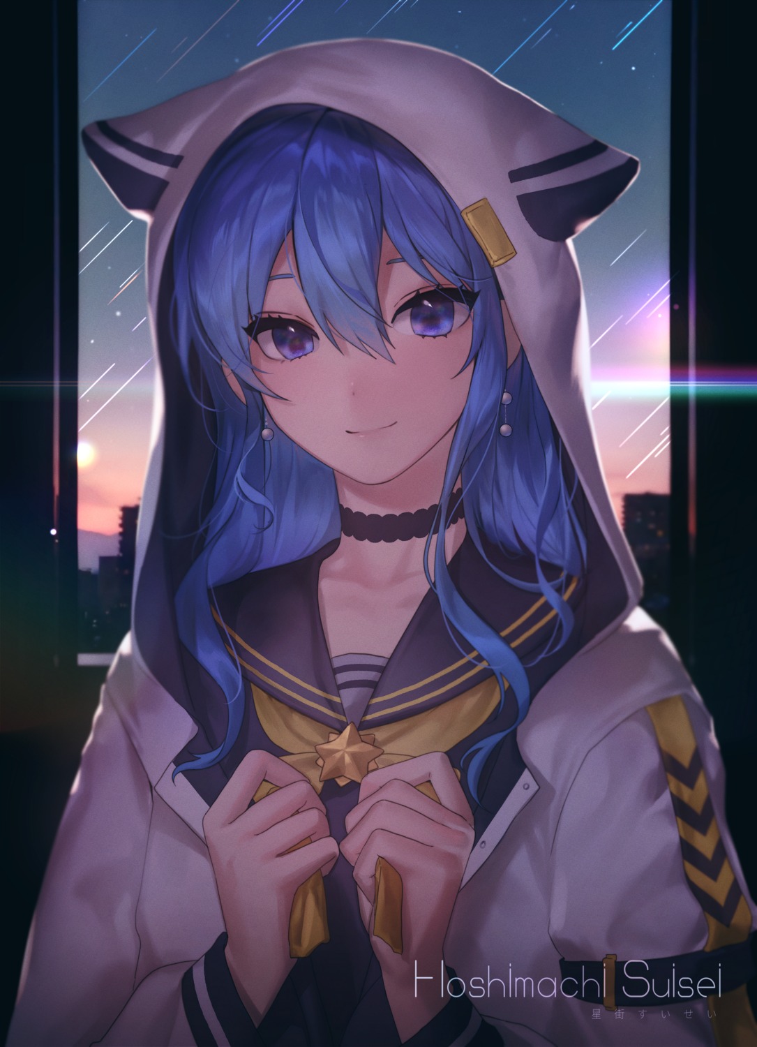 animal_ears, handot_(d_yot_), hololive, hoshimachi_suisei, nekomimi, seifuku