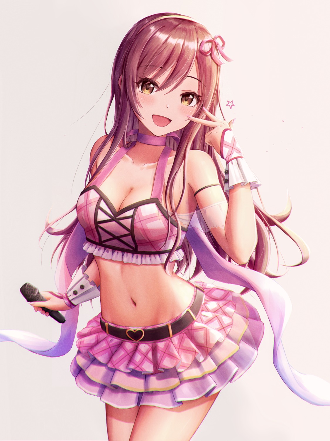 masuku_(saint_mask), no_bra, oosaki_amana, the_idolm@ster, the_idolm@ster_shiny_colors