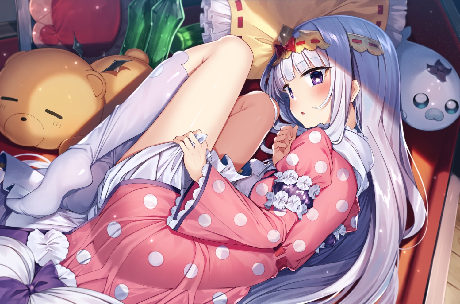 aurora_sya_lis_kaymin, dress, gurasion, maou-jou_de_oyasumi, thighhighs