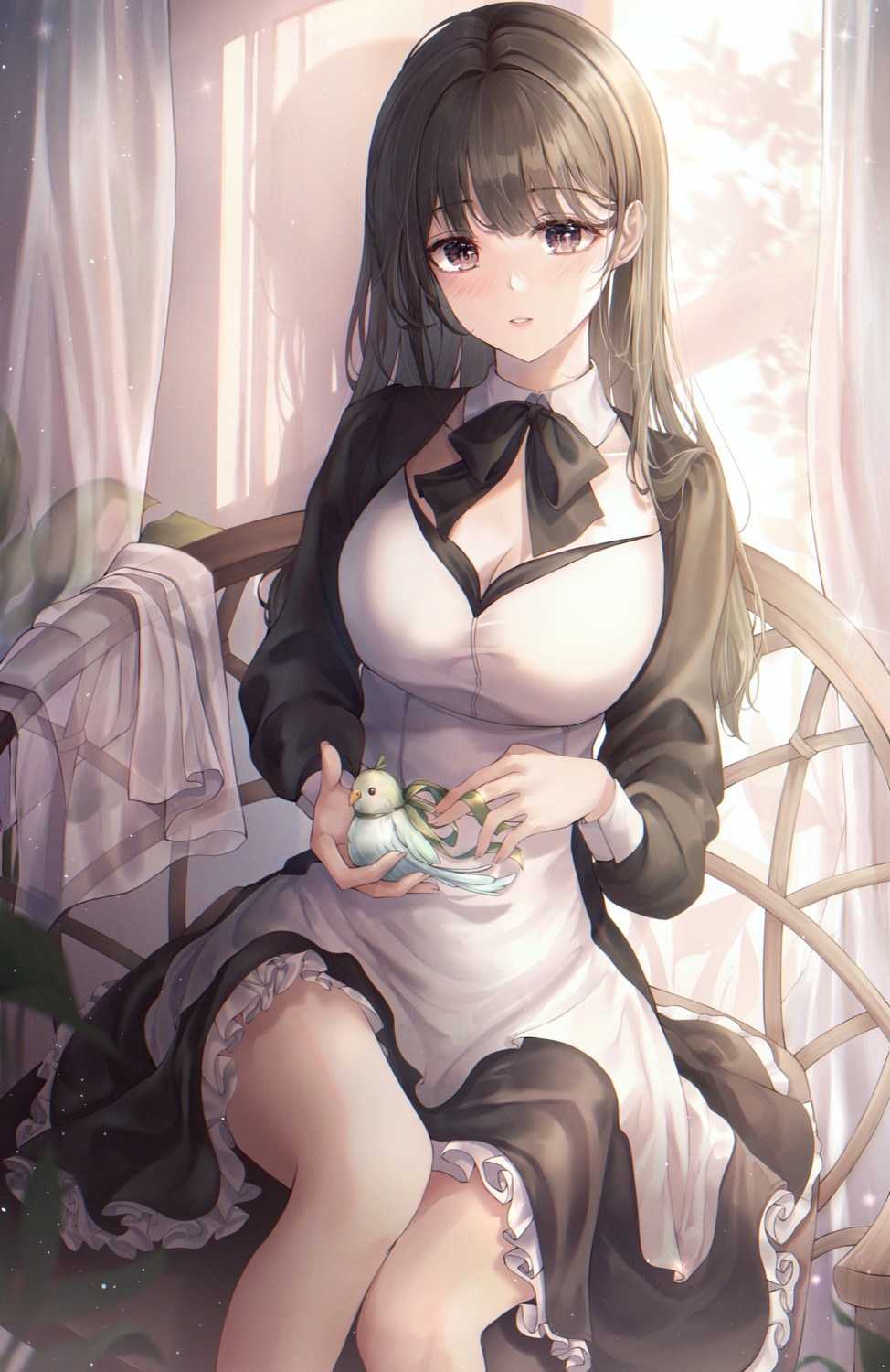 cleavage, maid, pippin_sol