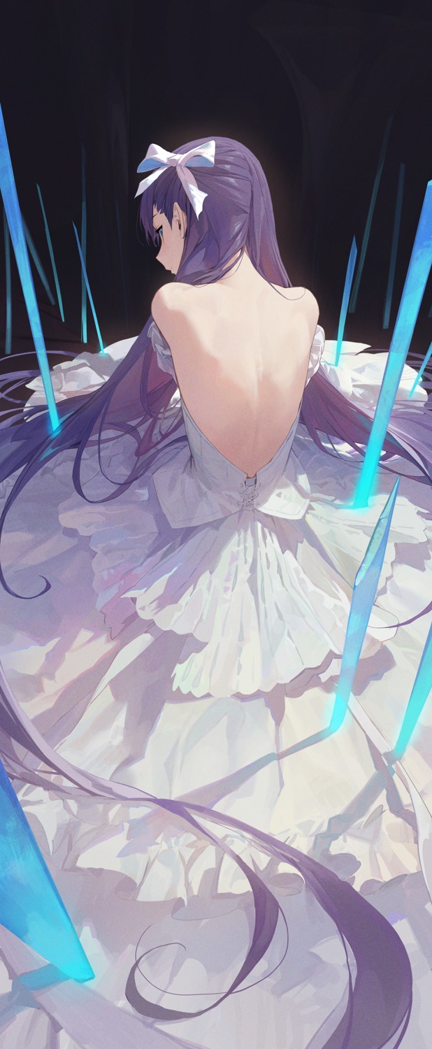 dress, fate/grand_order, meltryllis, modare, no_bra, wedding_dress