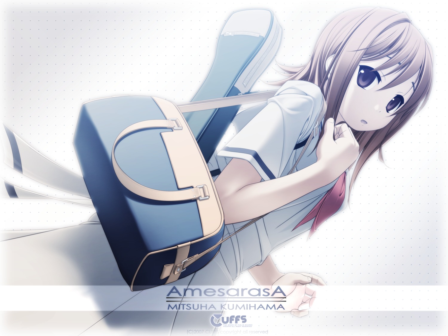 amesarasa, chiken_yarou, cuffs, kumihama_mitsuha, seifuku, wallpaper