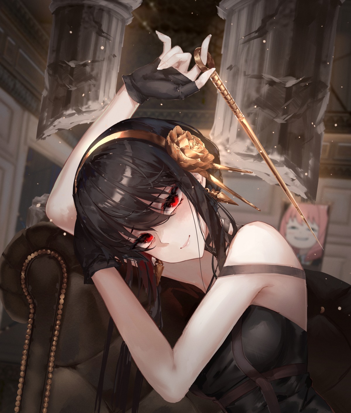 dayshiart, spy_x_family, weapon, yor_briar