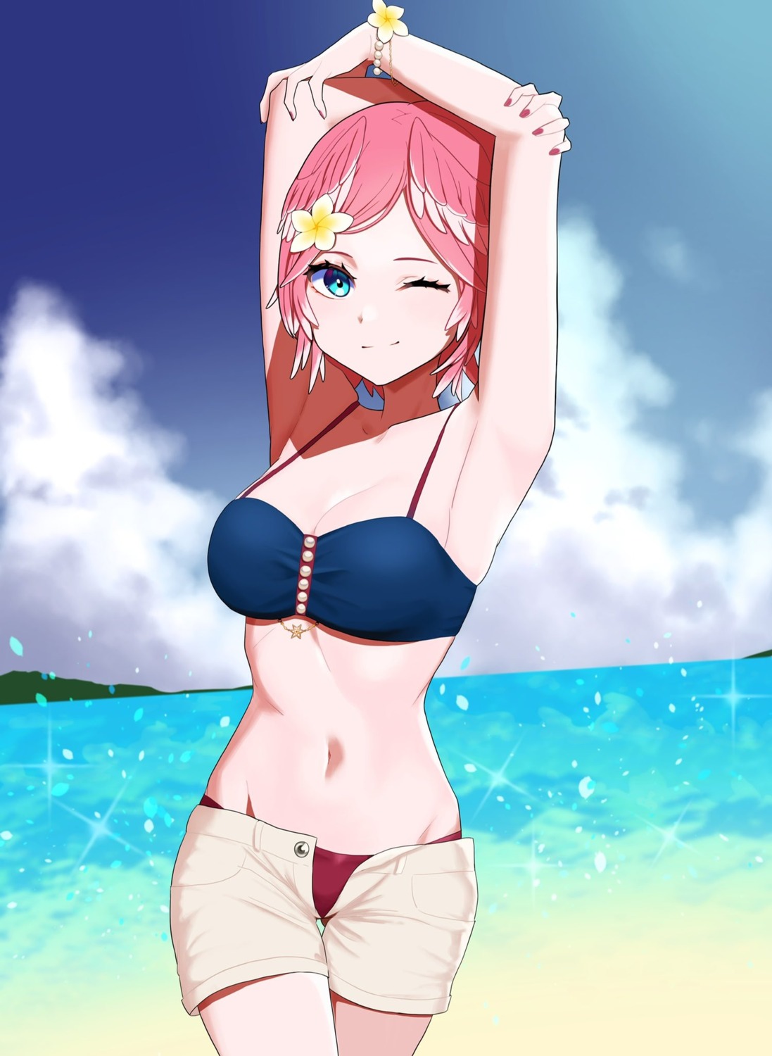 bikini, cleavage, hololive, swimsuits, takane_lui, wings, yamagamiamami