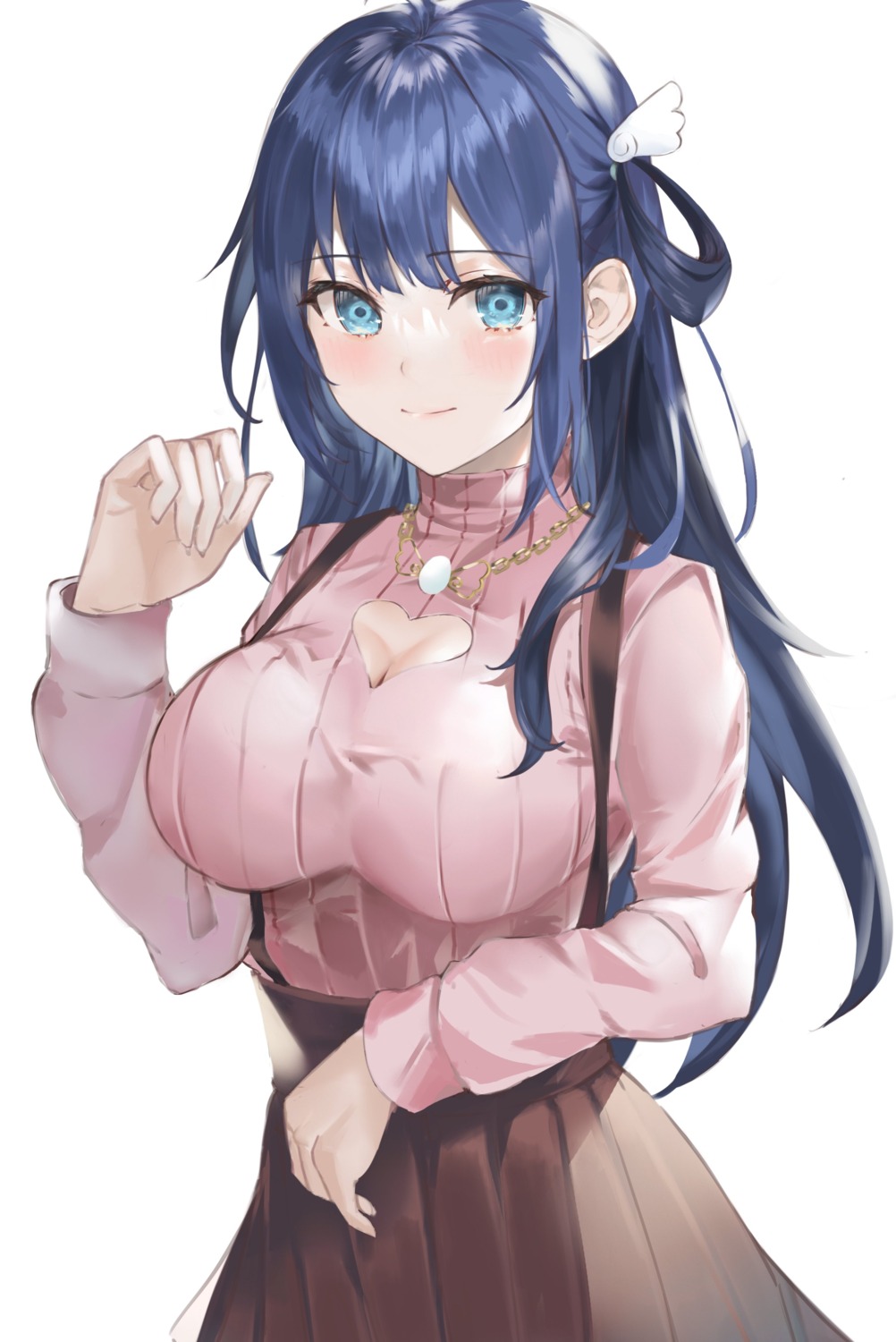 amano_nene_(vtuber), cleavage, hao_827, indie_virtual_youtuber, sweater