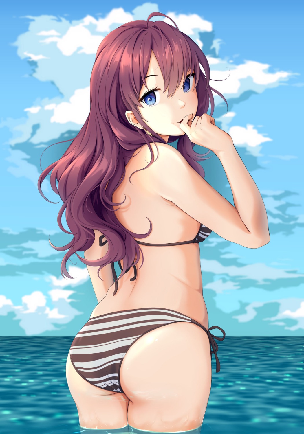 ass, bikini, ichinose_shiki, swimsuits, the_idolm@ster, the_idolm@ster_cinderella_girls, the_idolm@ster_cinderella_girls_starlight_stage, tiribrush, wet
