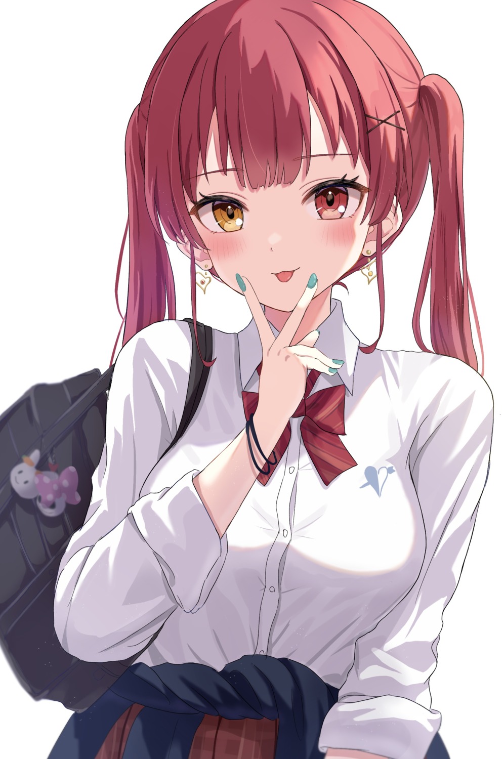 heterochromia, hololive, houshou_marine, mei_am0, seifuku