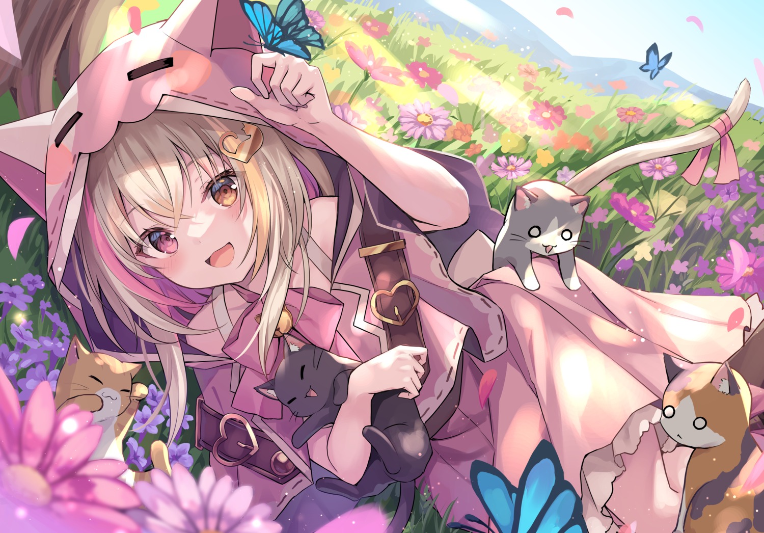 amemiya_ayune, animal_ears, crerp, heterochromia, indie_virtual_youtuber, neko, nekomimi, tail