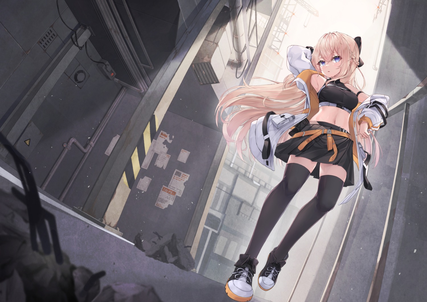 skirt_lift, thighhighs, yeosi