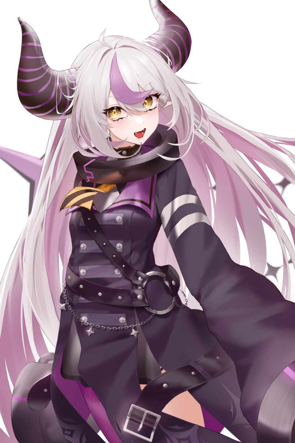 dress, hololive, horns, la+_darknesss, pointy_ears, tail, wanne