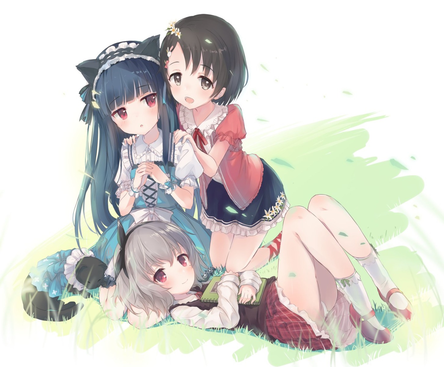 animal_ears, dress, lolita_fashion, mirukomi, narumiya_yume, nekomimi, nimura_yuuji, sajou_yukimi, sasaki_chie, the_idolm@ster, the_idolm@ster_cinderella_girls, the_idolm@ster_cinderella_girls_u149