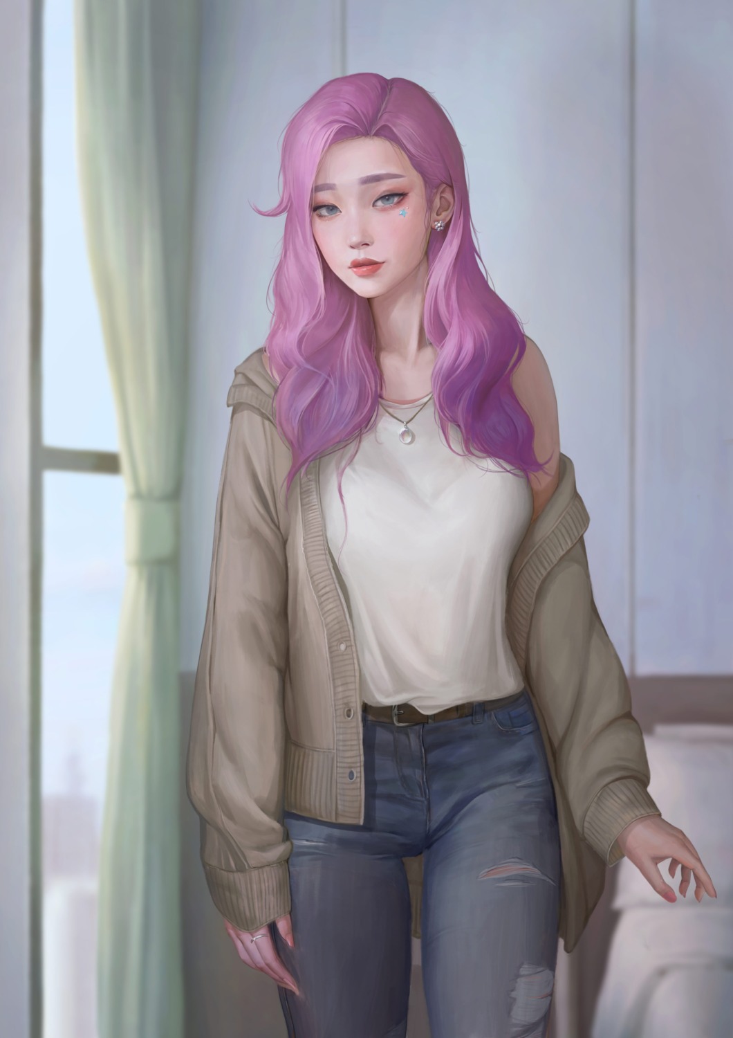 hoo_bamon, league_of_legends, seraphine, torn_clothes