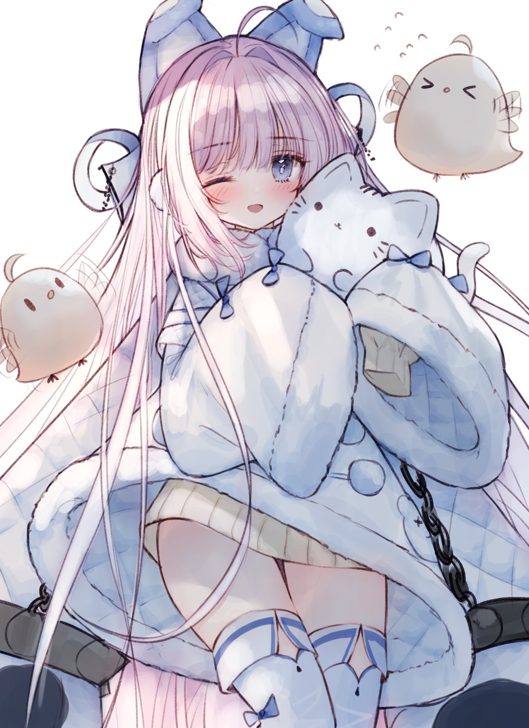 animal_ears, azur_lane, dress, neko, nekomimi, tandohark, tashkent_(azur_lane), thighhighs