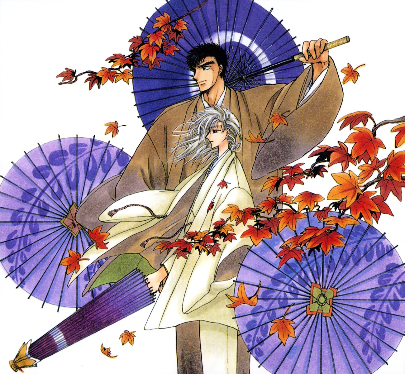 clamp, kusanagi_shiyu, kuzuki_kakyou, male, x