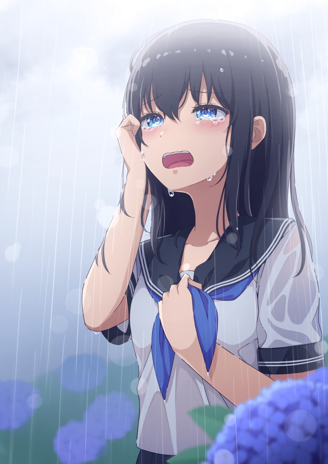 see_through, seifuku, soranishi_hiro, wet, wet_clothes