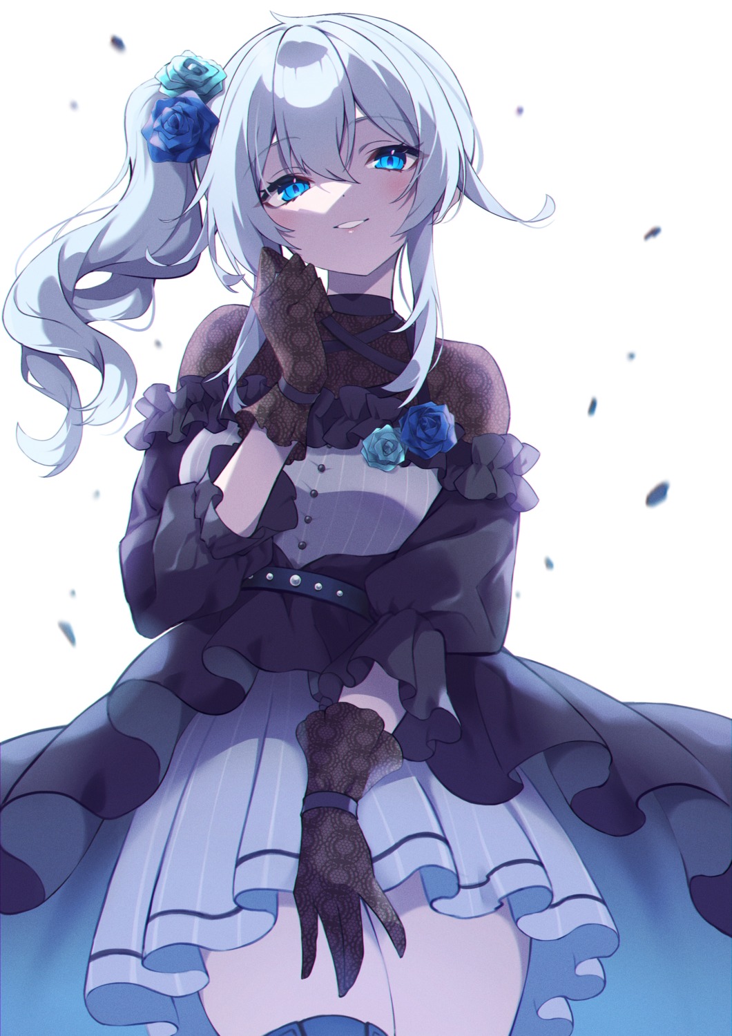 dress, nijisanji, tagme, thighhighs, yukishiro_mahiro